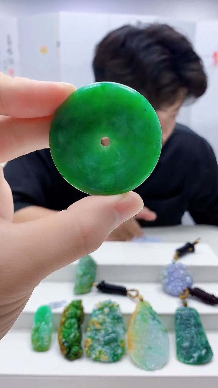 定制翡翠未镶嵌5145bb-毛货挂件48