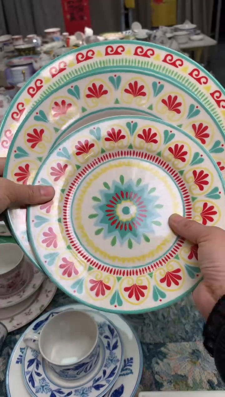 【闪购商品】瓷片陶瓷原单CC293餐具三件套