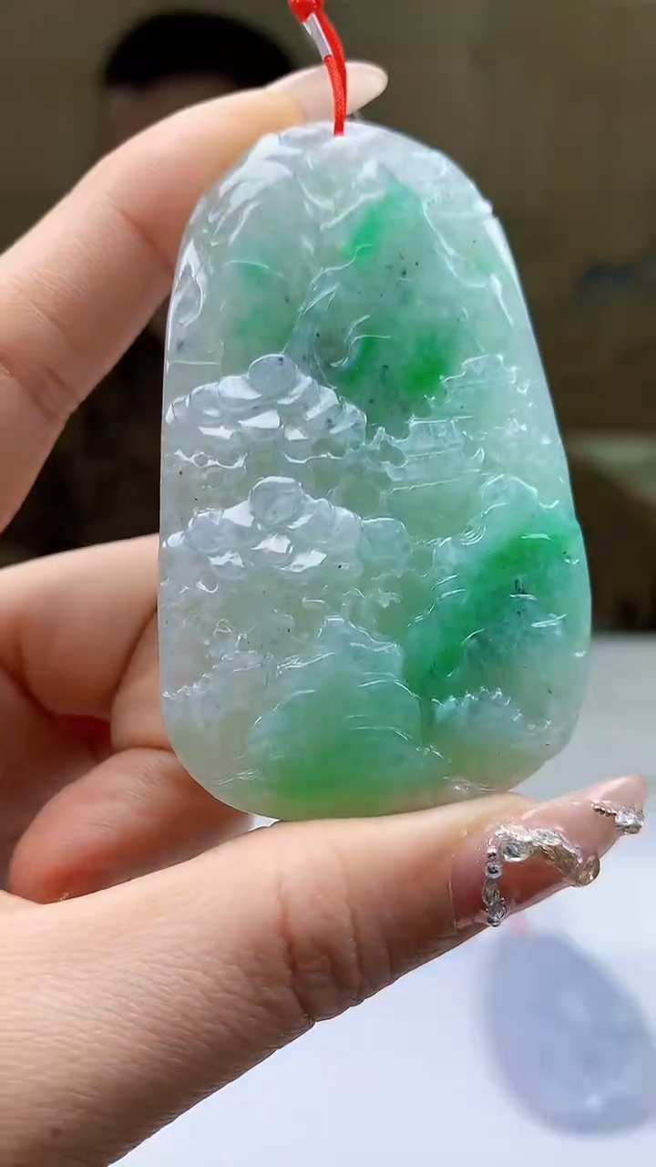 【闪购商品】定制翡翠未镶嵌4812ty-毛货挂件40