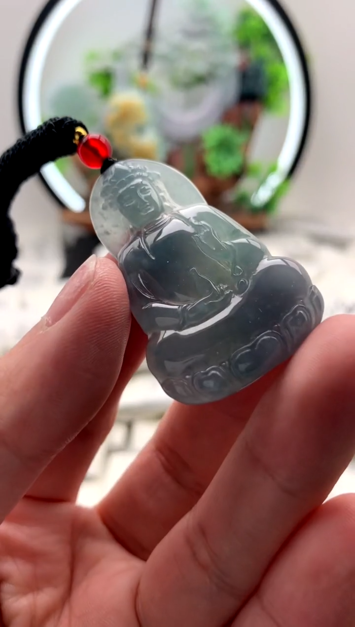 【闪购商品】翡翠颈饰未镶嵌小观音 【品质一般能接受再拍】