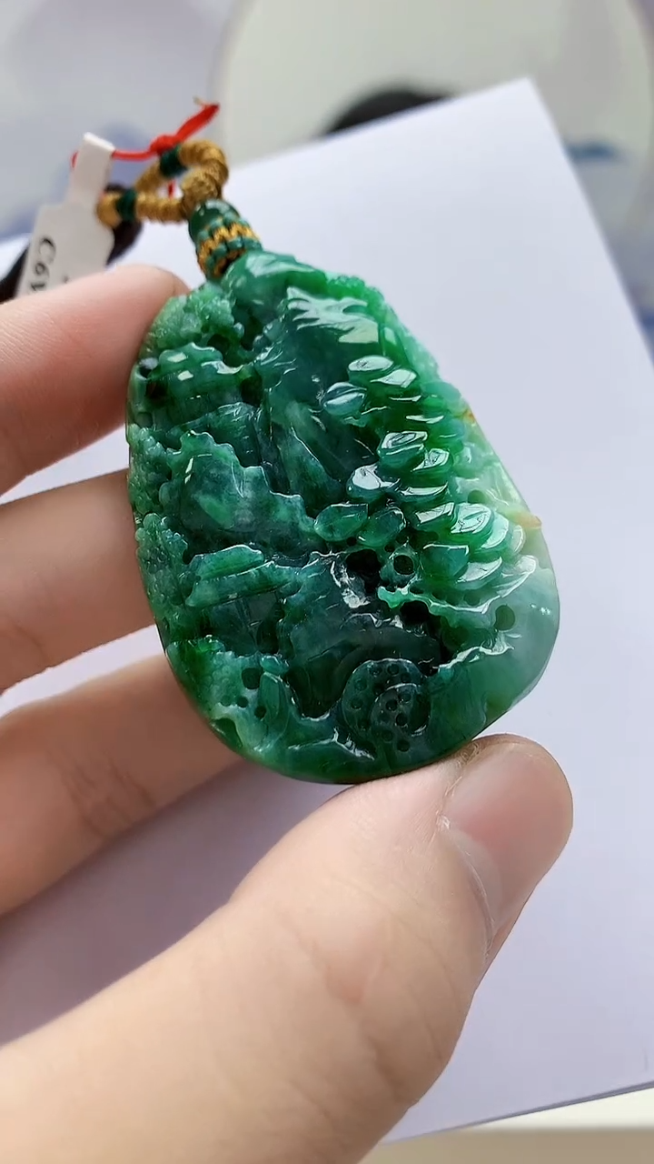 未镶嵌定制翡翠4812bb-毛货挂件26