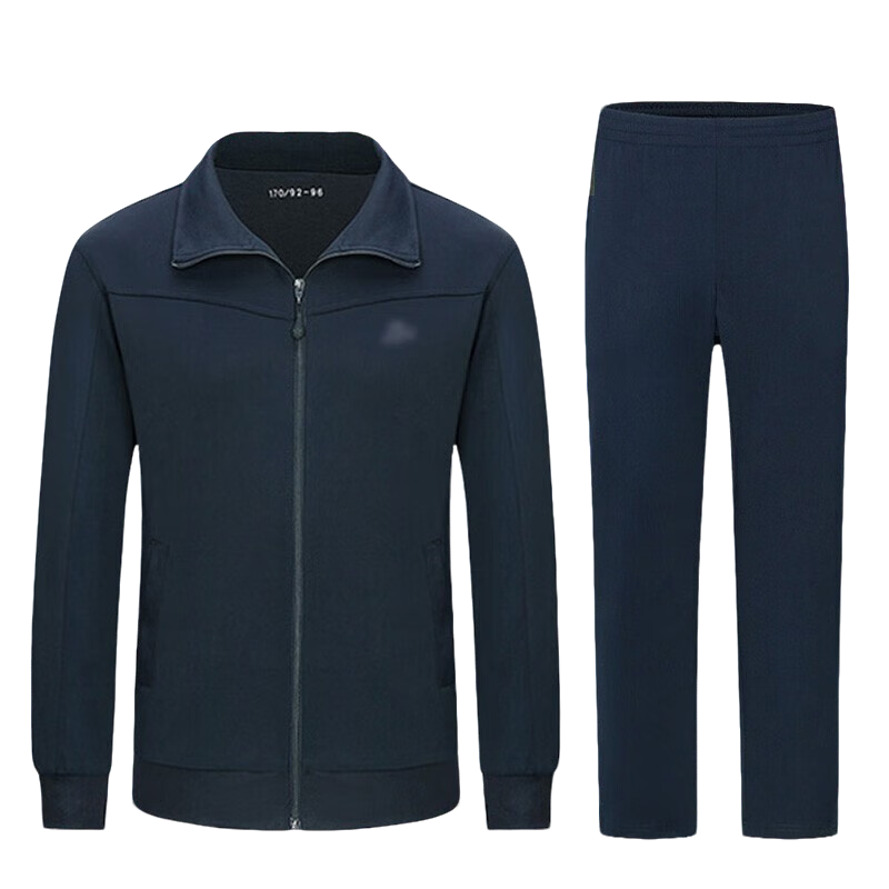 pla长袖体能服男春秋休闲运动套装透气男士夏季翻领弹力长袖