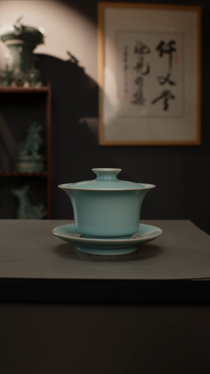 【闪购商品】杯原产地仿古釉 马蹄三才