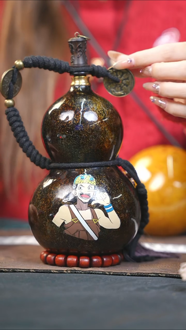 【闪购商品】WP411漆艺酒葫芦不包手串及旋转底座