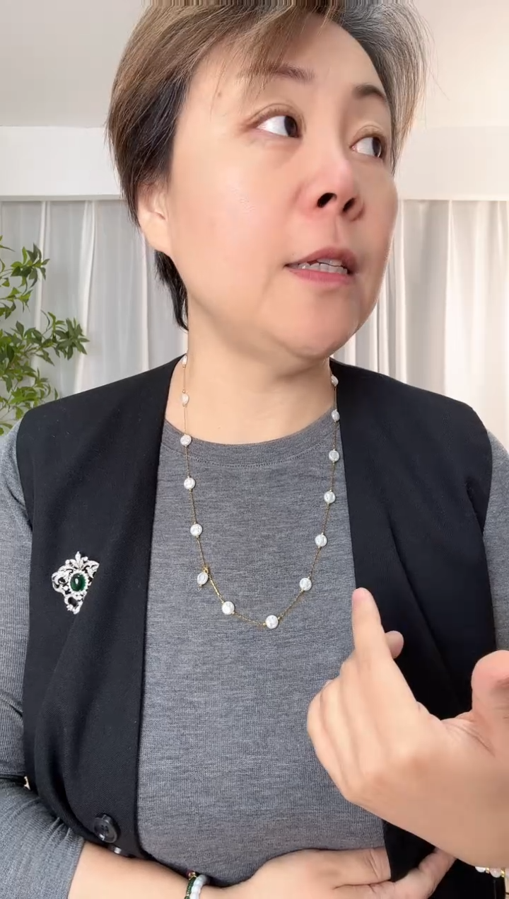 仿珍珠合金贝珠项链