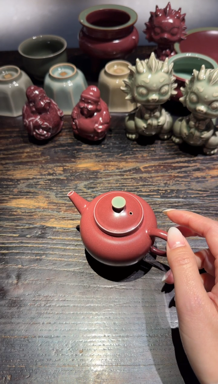 瓷陈慧芳 龙窑 晓色云开 阿拉丁壶