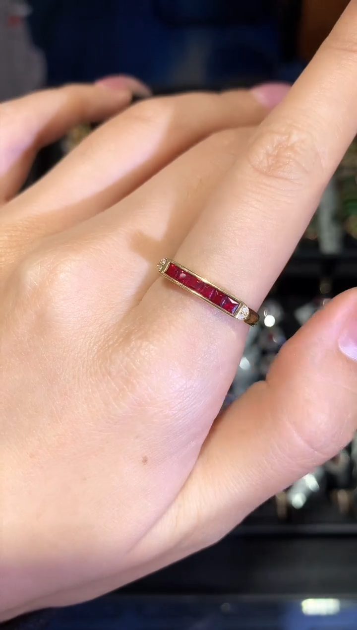 【闪购商品】红宝石/18K金镶嵌a90戒指时尚