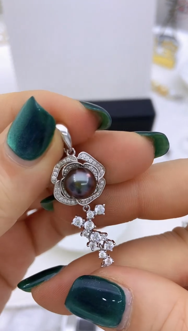 【闪购商品】海水珍珠吊坠银S925镶嵌117