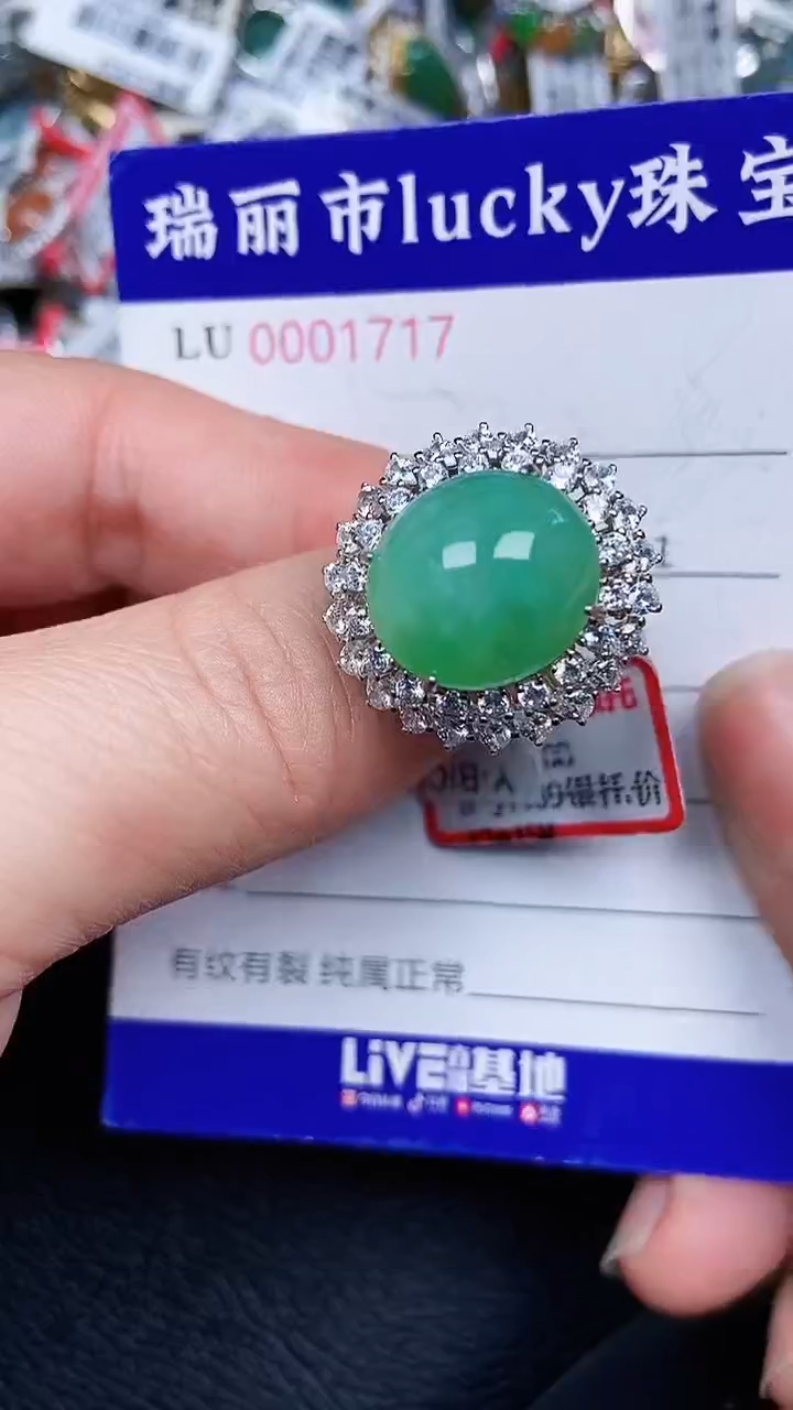 颈饰银S925镶嵌翡翠1717