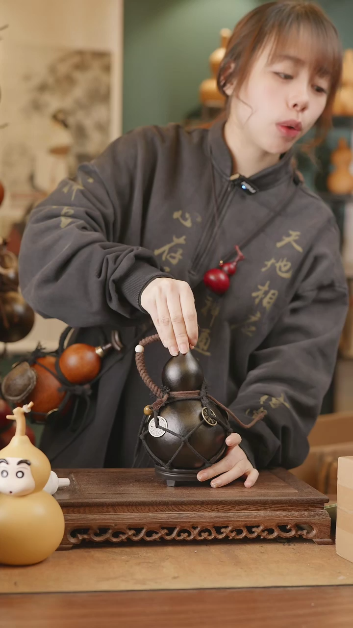 【闪购商品】229号精品天然大漆工艺防渗内胆酒葫芦~