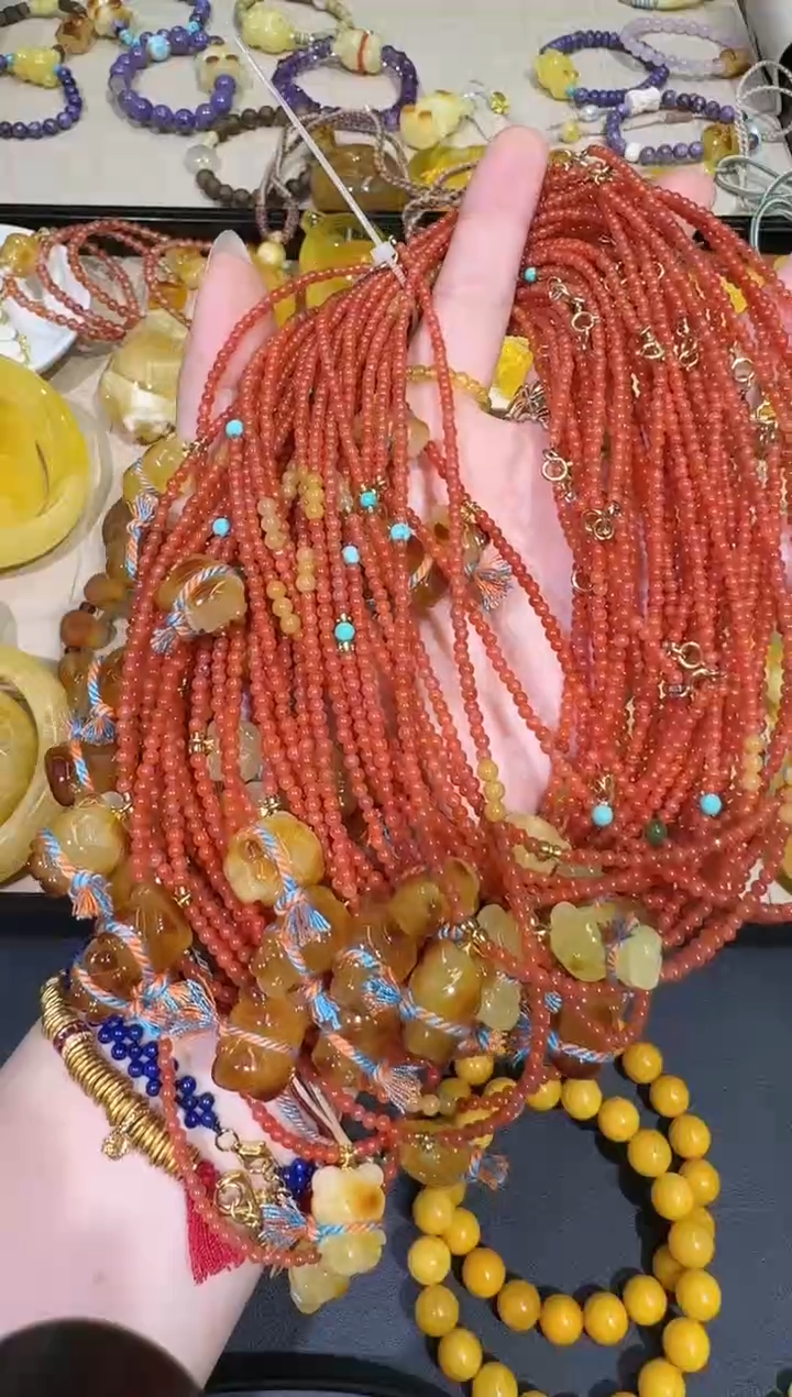 【闪购商品】南红玛瑙珠串银S925镶嵌X0116-1195-85