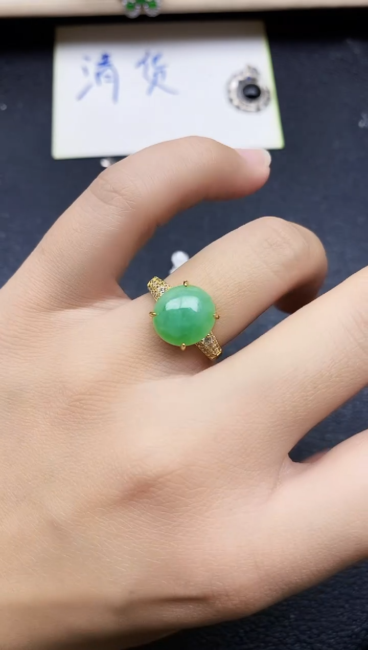 【闪购商品】翡翠戒指银S925镶嵌11111