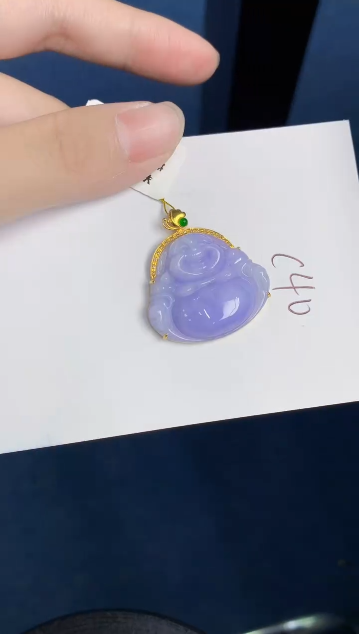 翡翠18K金镶嵌颈饰000000000