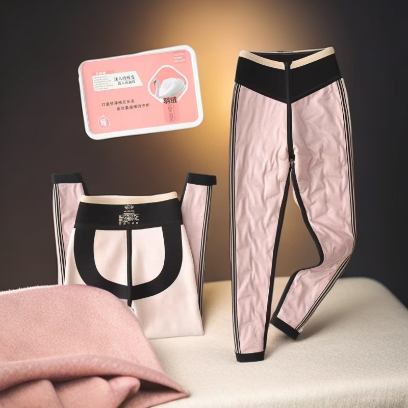 （90白鹅绒）高腰冬季外穿芭芘裤保暖打底小黑裤（金腰218）