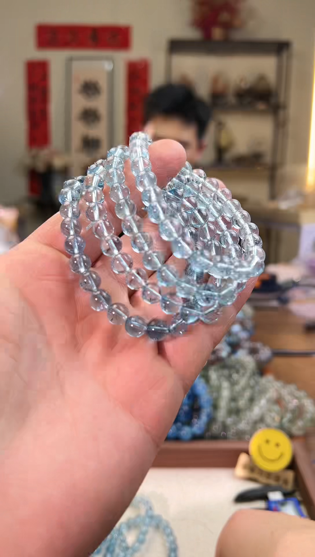 【闪购商品】托帕石手链未镶嵌7.8mm＋天空蓝托帕石（多样性发其一）