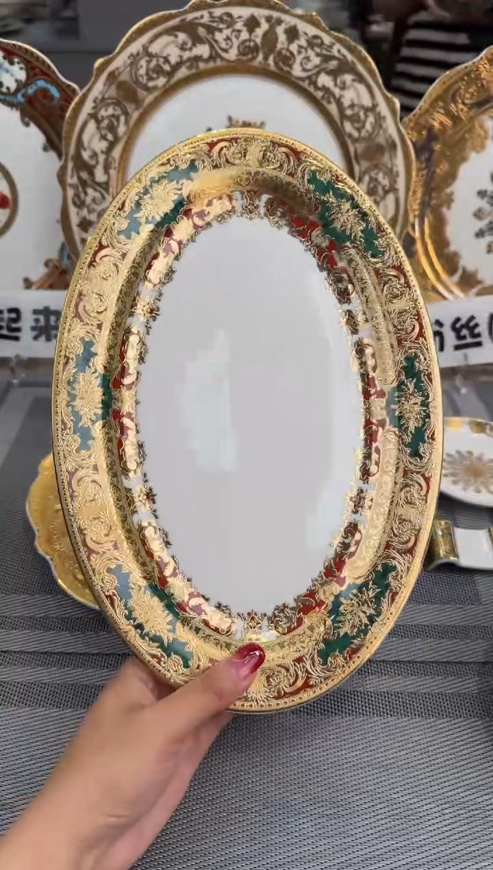 【闪购商品】瓷片12英寸鱼盘1个  新品体验价