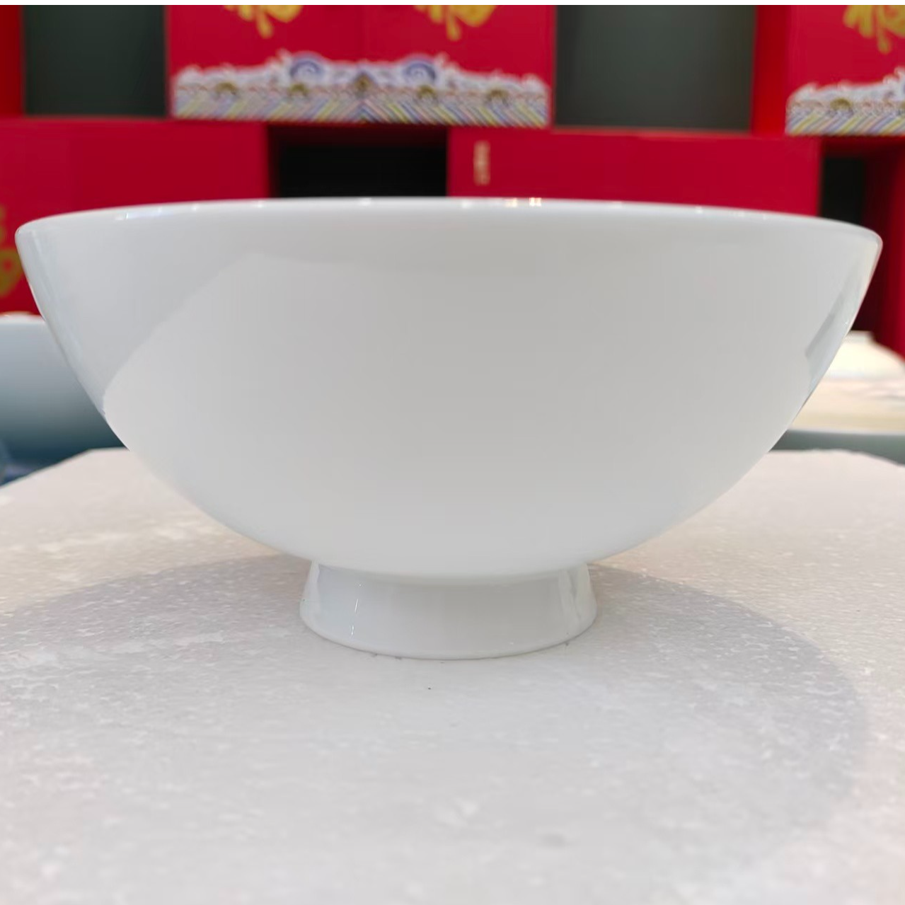 景德镇餐具【微瑕尾货】高白瓷斗笠6英寸面碗