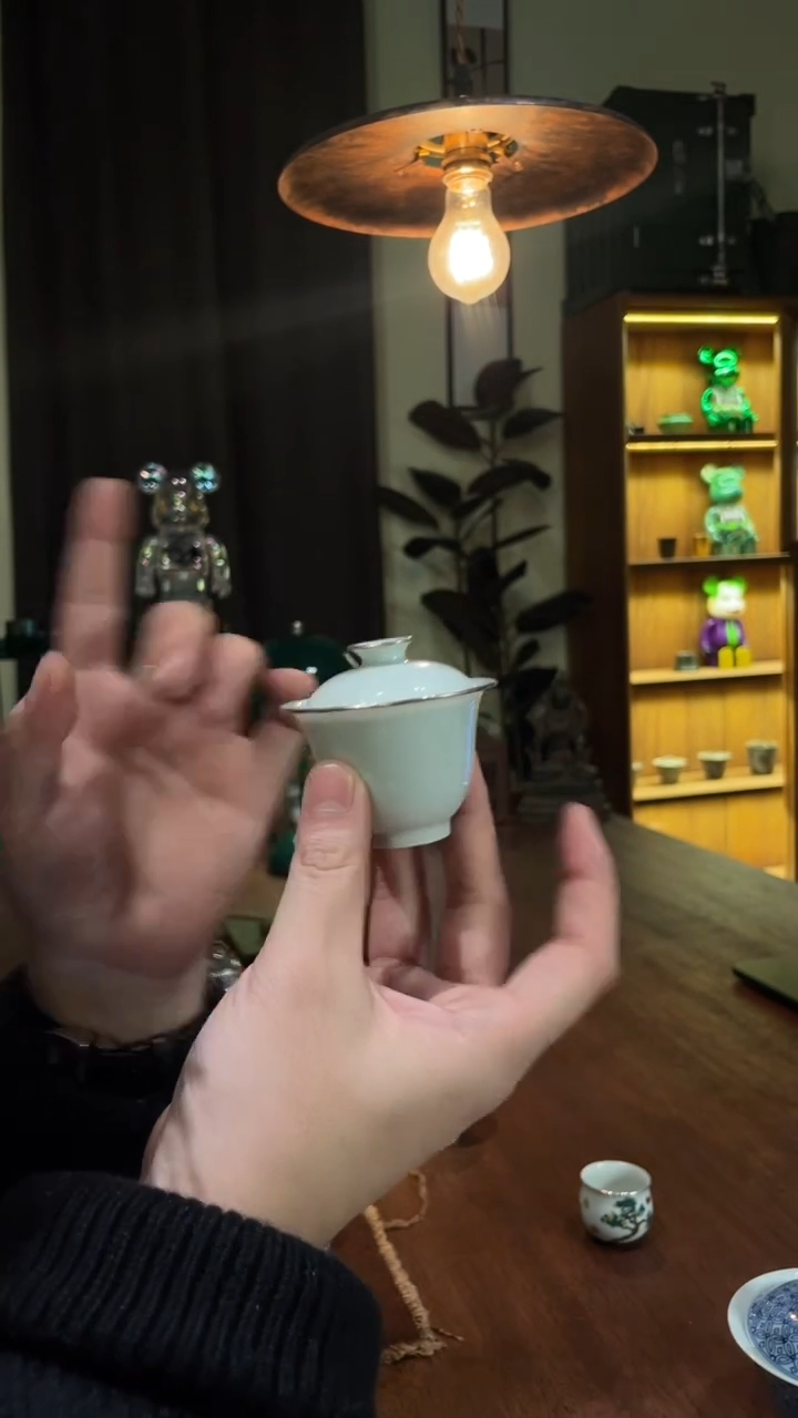 包银素胎mini盖碗