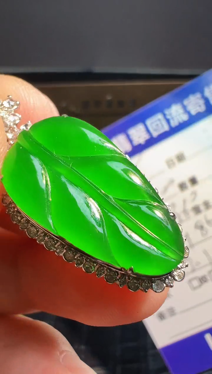 【闪购商品】翡翠颈饰18K金镶嵌翡翠回流