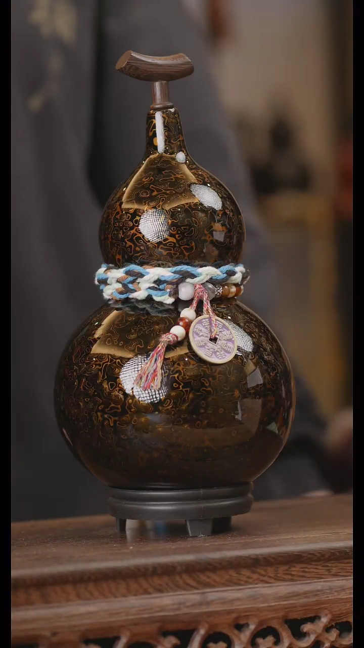 【闪购商品】号精品天然大漆工艺防渗内胆酒葫芦~**