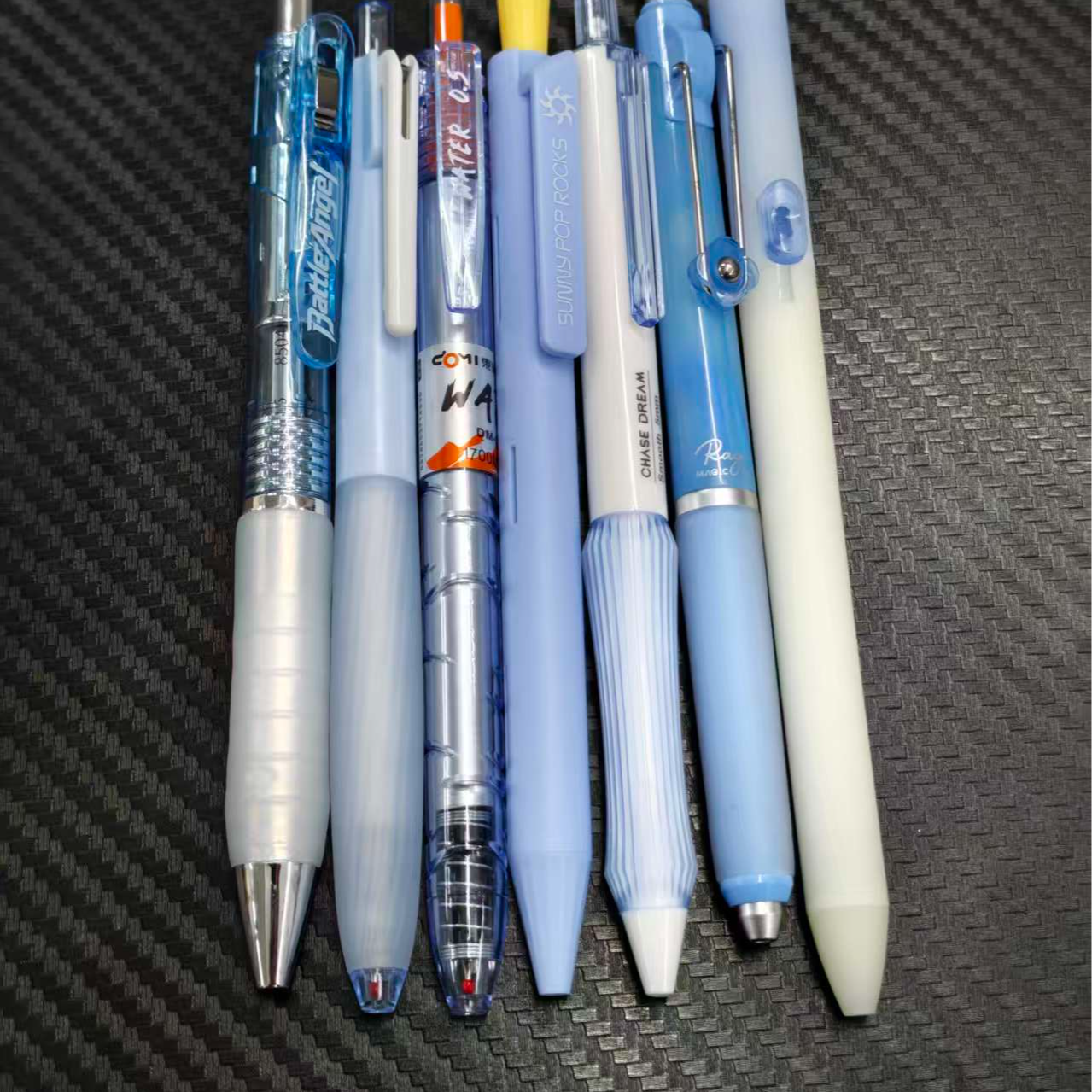 【7支蓝杆】战斗天使+智韵+跳跳糖+新宝特瓶+逐梦+彩光奇梦+冰淇淋