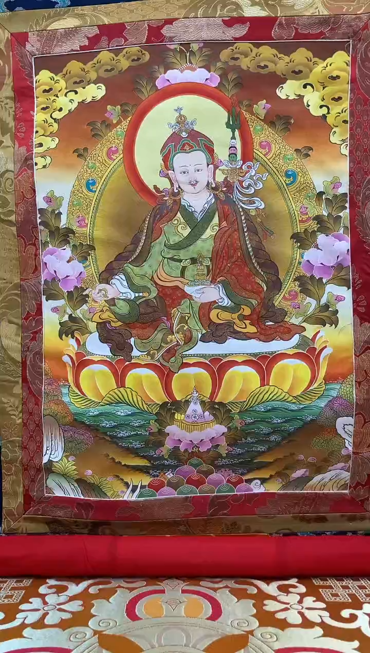 【闪购商品】卷轴画1.3蓝色龙布 莲师 112