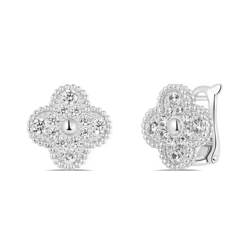 FXM/梓珊 合金石英石耳饰 草草耳拍 ZF-A442