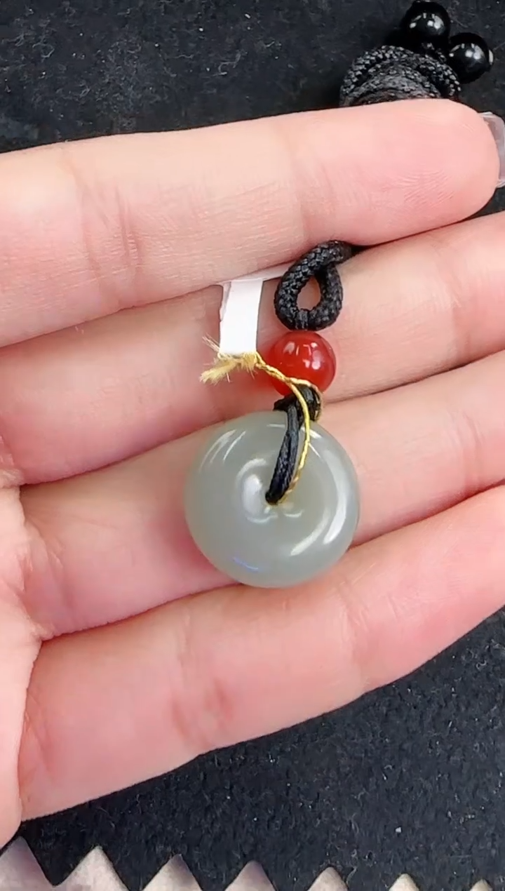 和田玉未镶嵌吊坠(赠链)新疆和田玉且末料平安扣吊坠 时尚珠宝