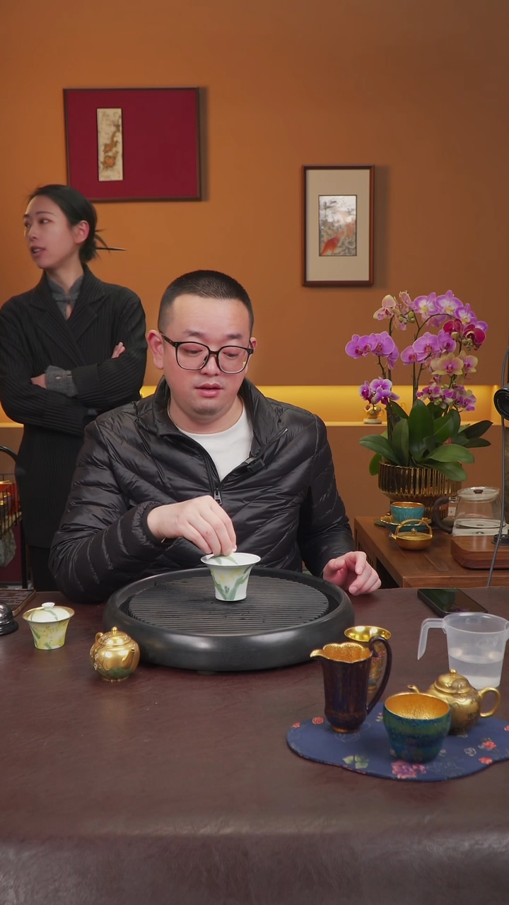 【闪购商品】杯【宜景窑光面金系列】预售盖碗