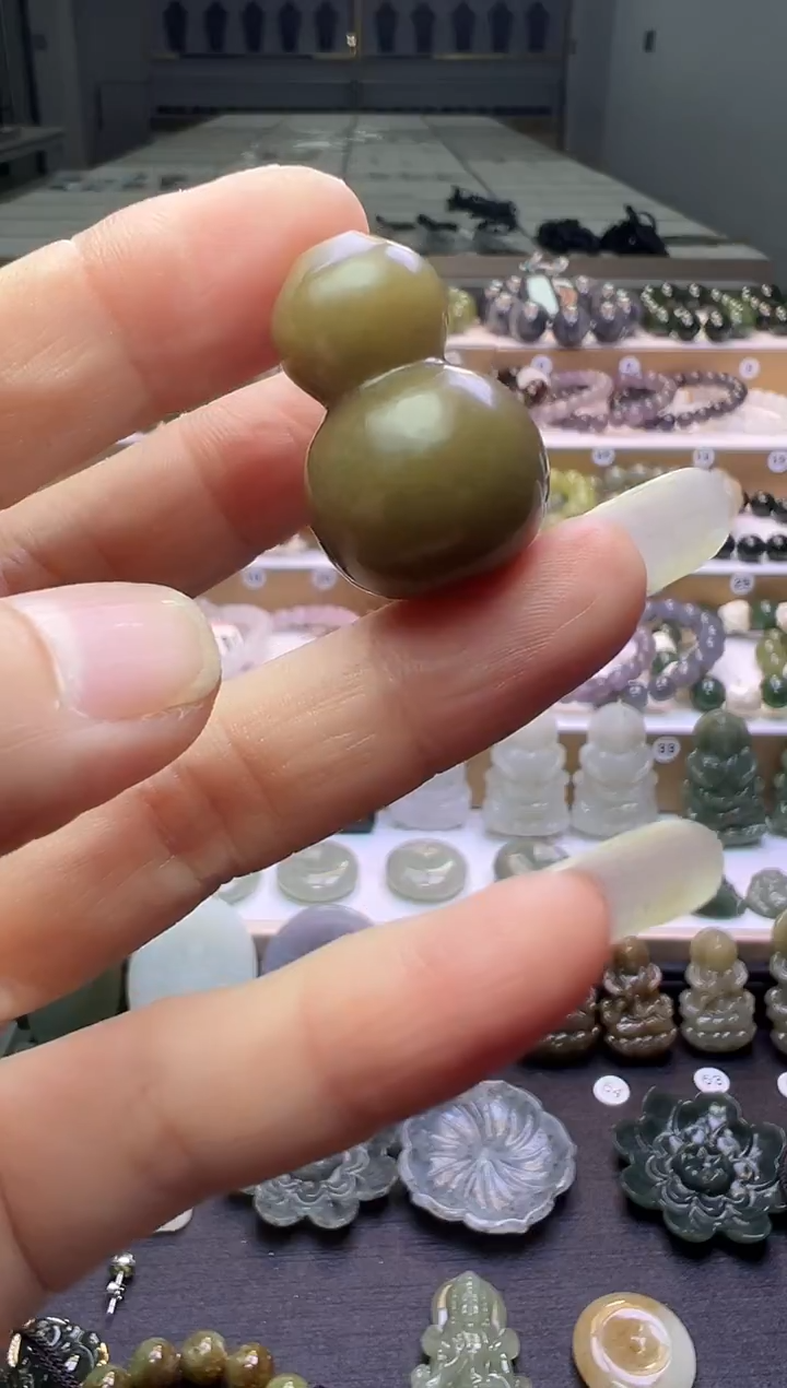 颈饰未镶嵌和田玉179号链接通孔约卡29*19