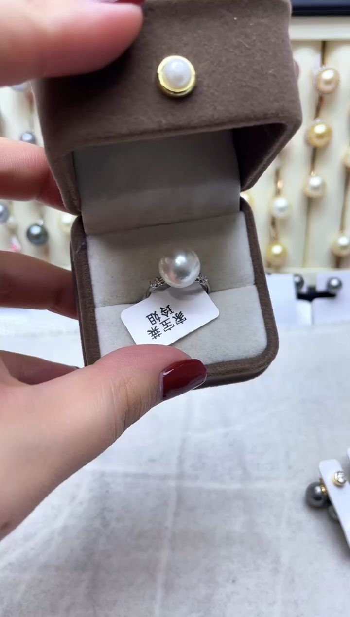 【闪购商品】海水珍珠戒指18K金镶嵌戒指