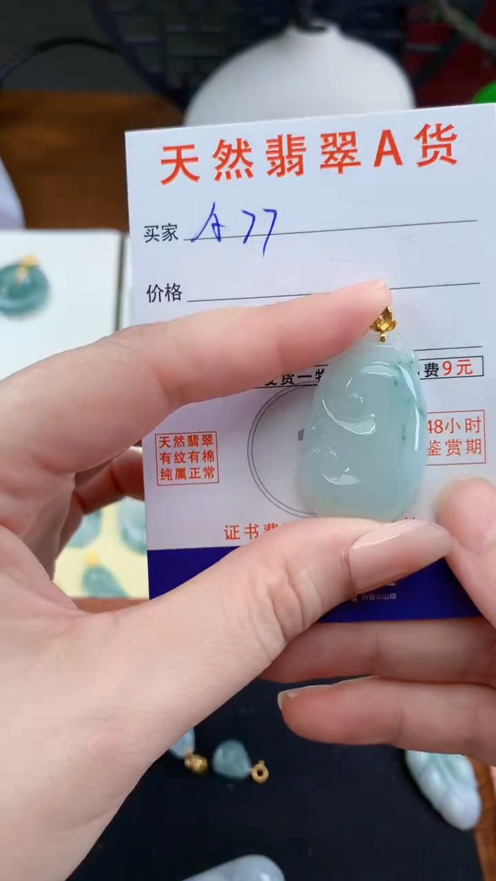 颈饰未镶嵌翡翠天然A货翡翠挂件