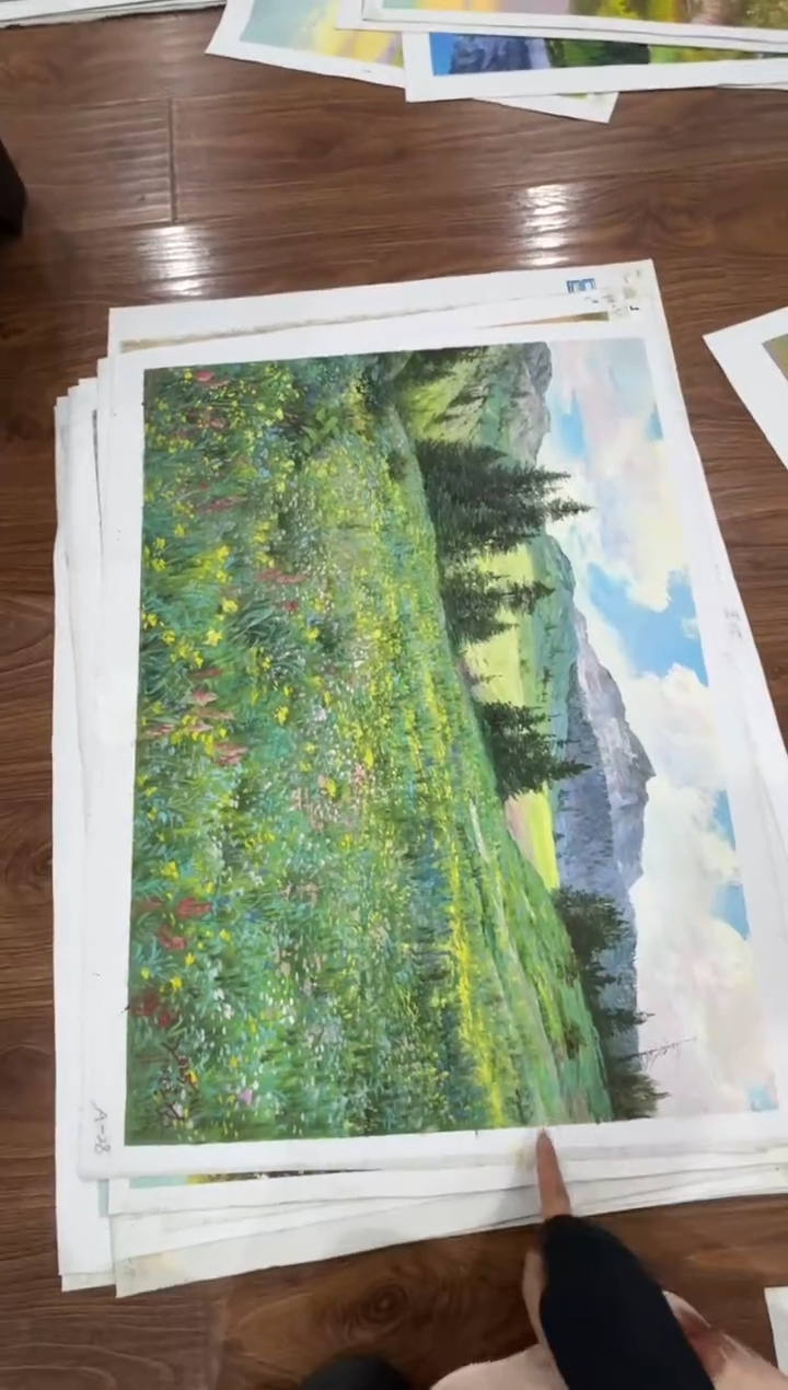 油画 【新品特价】朝鲜画家原创手绘油画作品