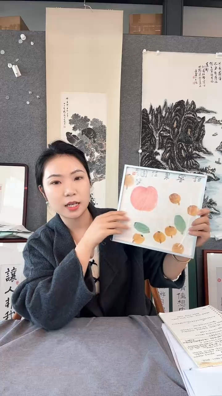 【闪购商品】国画石双樑蔬果摆台01