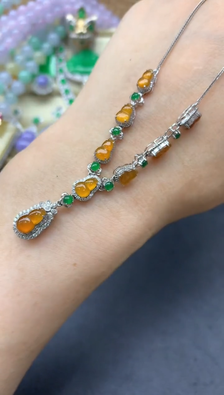 【闪购商品】翡翠颈饰18K金镶嵌590-中国好珍宝