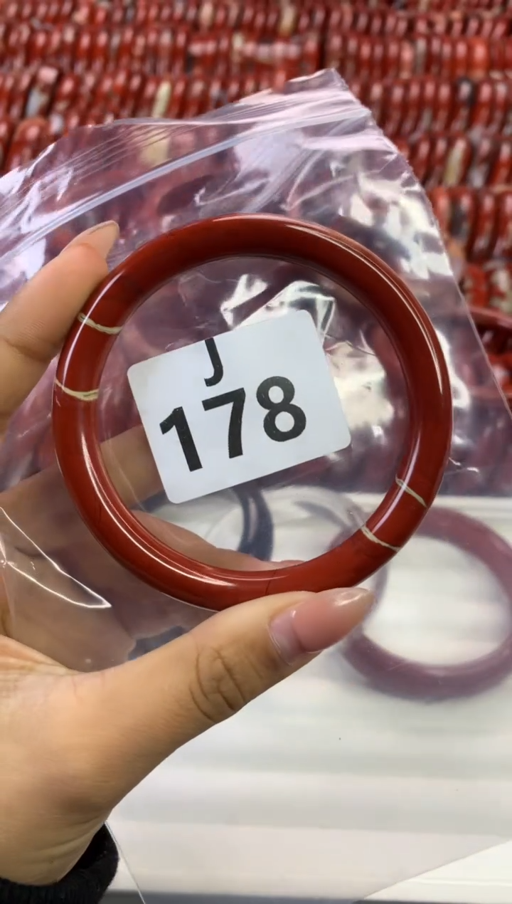 【闪购商品】碧石红碧石手镯未镶嵌17/8-62