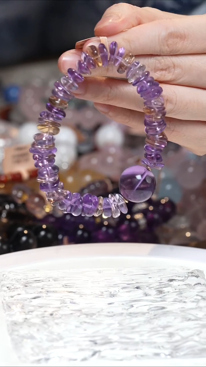 未镶嵌手串水晶紫黄晶手串·MM0025DEC122L322