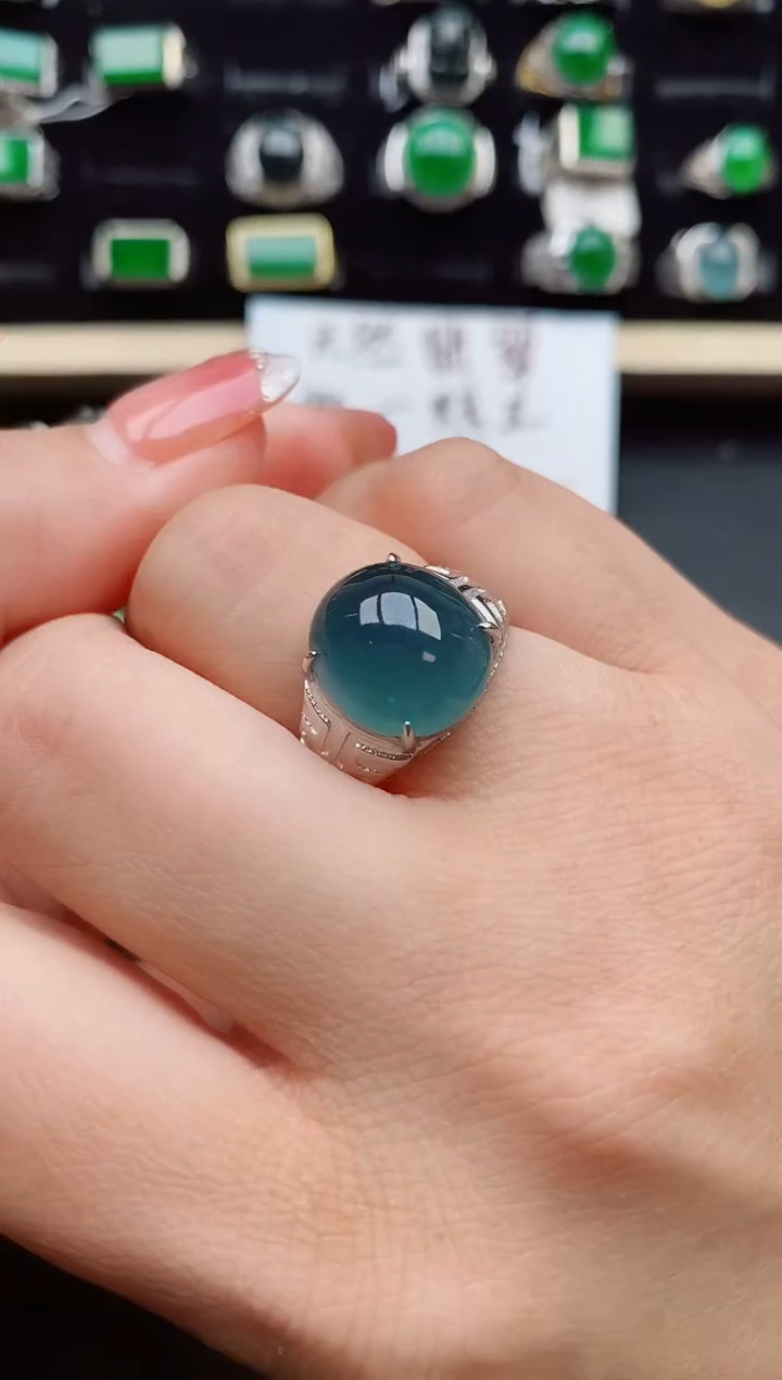 【闪购商品】翡翠戒指银S925镶嵌121212