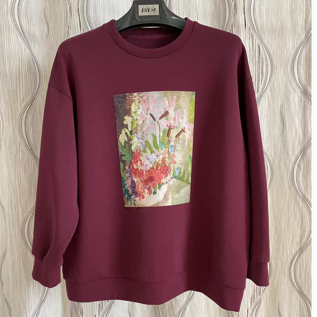 （M0）胖人坊大码女装休闲卫衣4013  衣长68 132