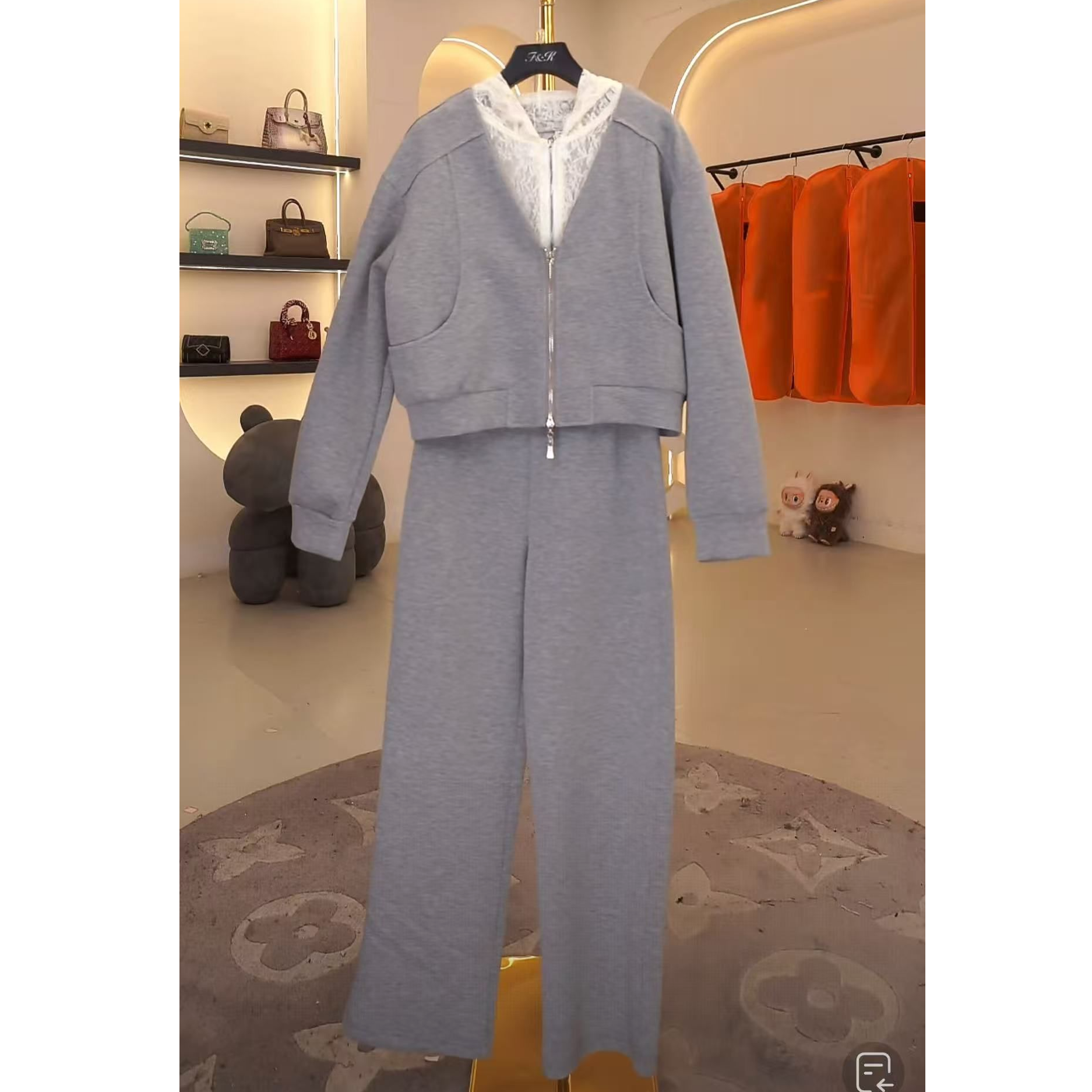 FF3445百搭春季阔腿裤时尚套装女装休闲少女风极简风运动风