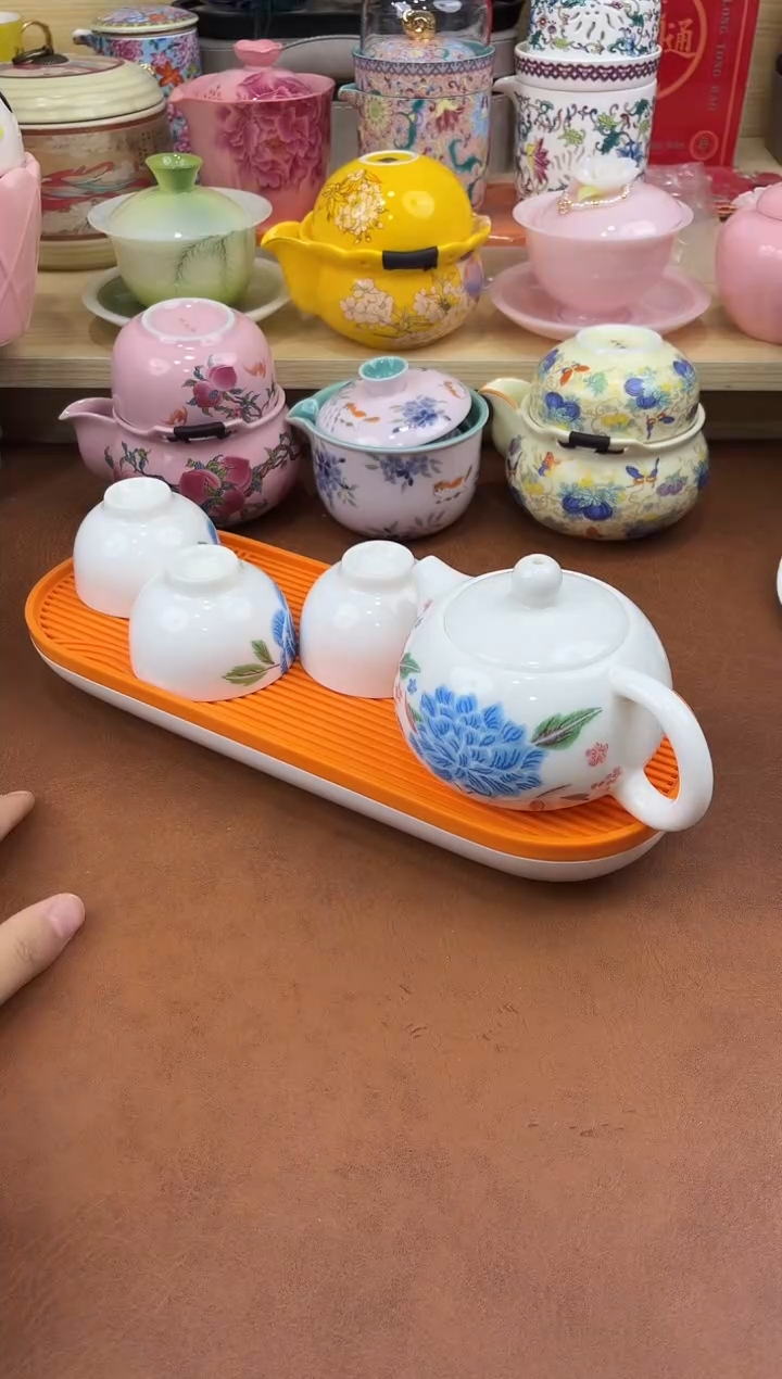 陶陶瓷茶具摆件旅行套组