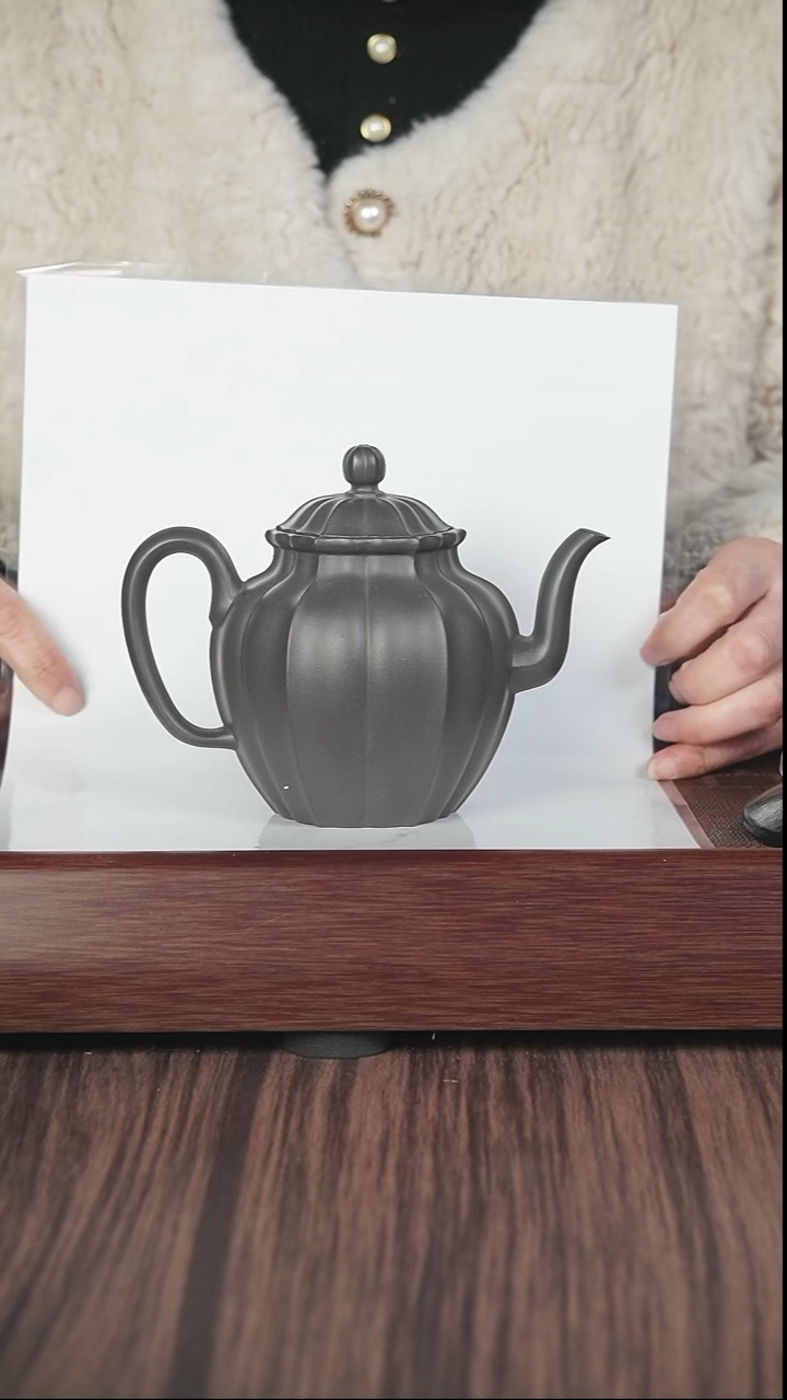 【闪购商品】紫砂茶壶筋纹 天青  迎台醉客