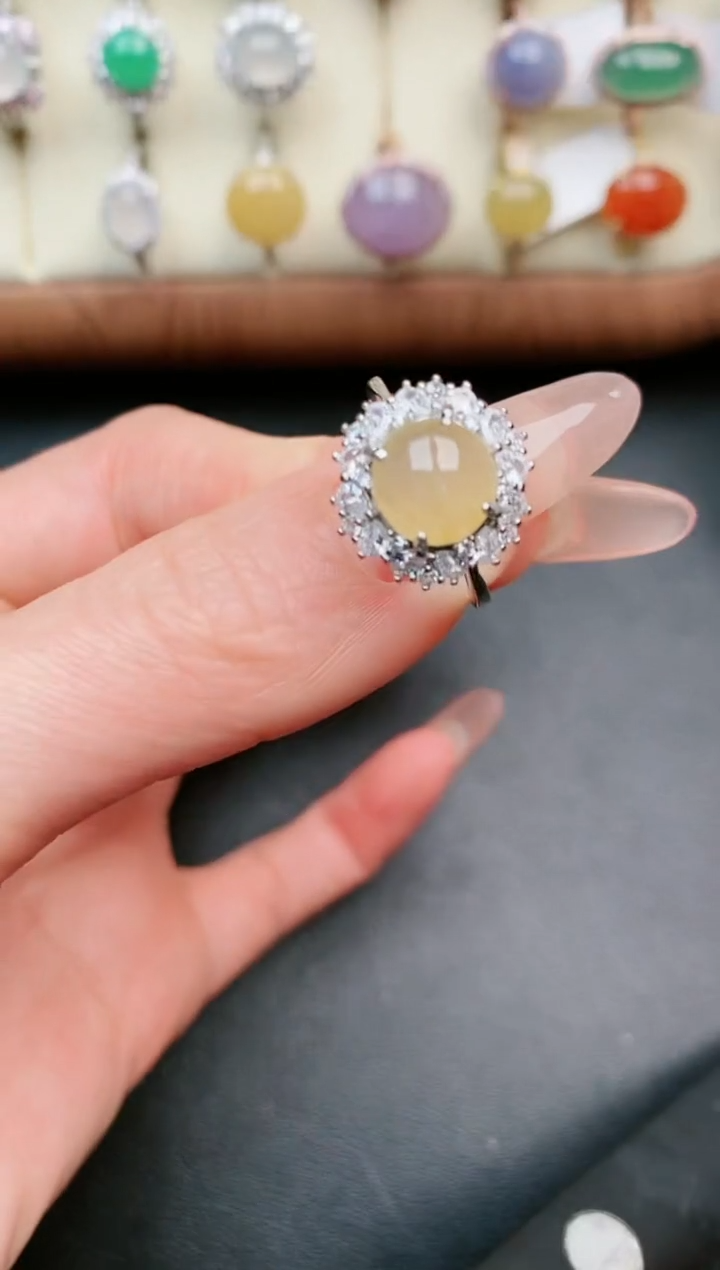 【闪购商品】翡翠戒指银S925镶嵌......