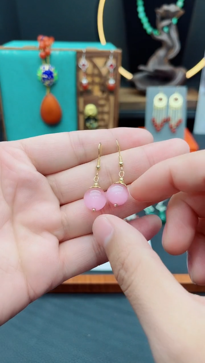 【闪购商品】玛瑙/玉髓耳饰银S925镶嵌301000