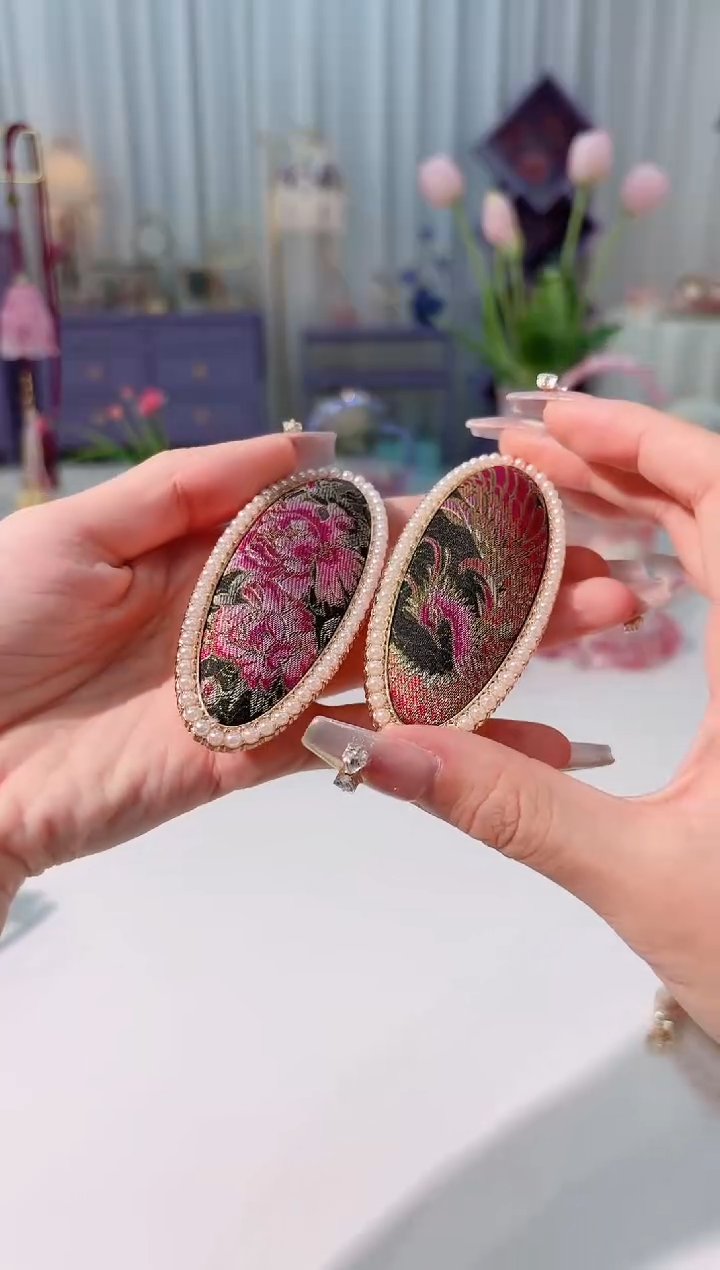 西阵织非遗发夹一对/看图