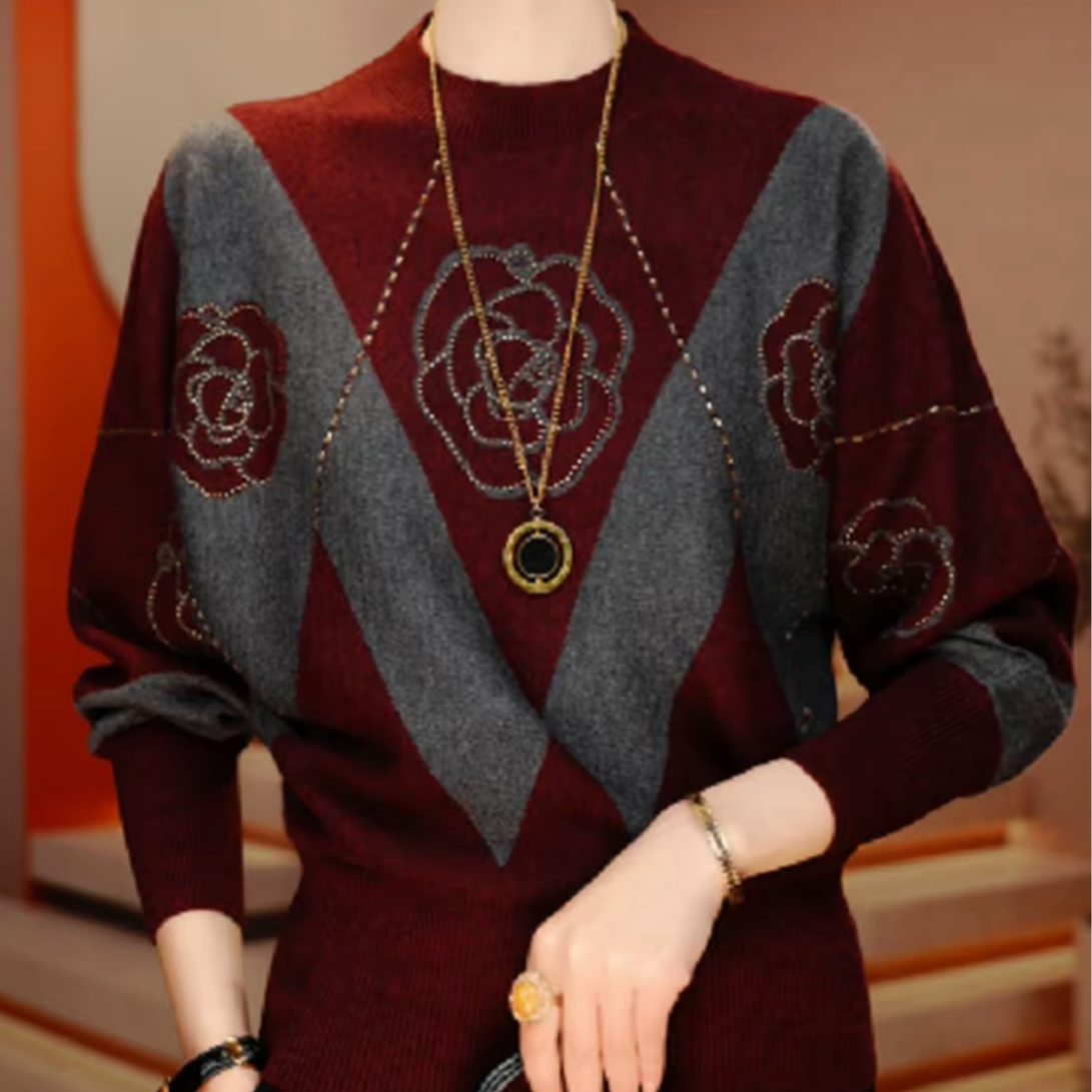 减龄气质中老年大码女衫针织长袖秋冬季2025打底妈妈装气质毛衣
