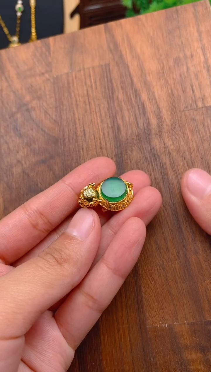 【闪购商品】翡翠吊坠(不含链)银S925镶嵌龙龟无事牌