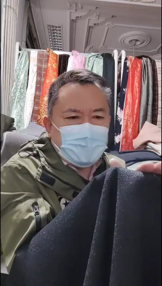 黑灰色雪花针织布料