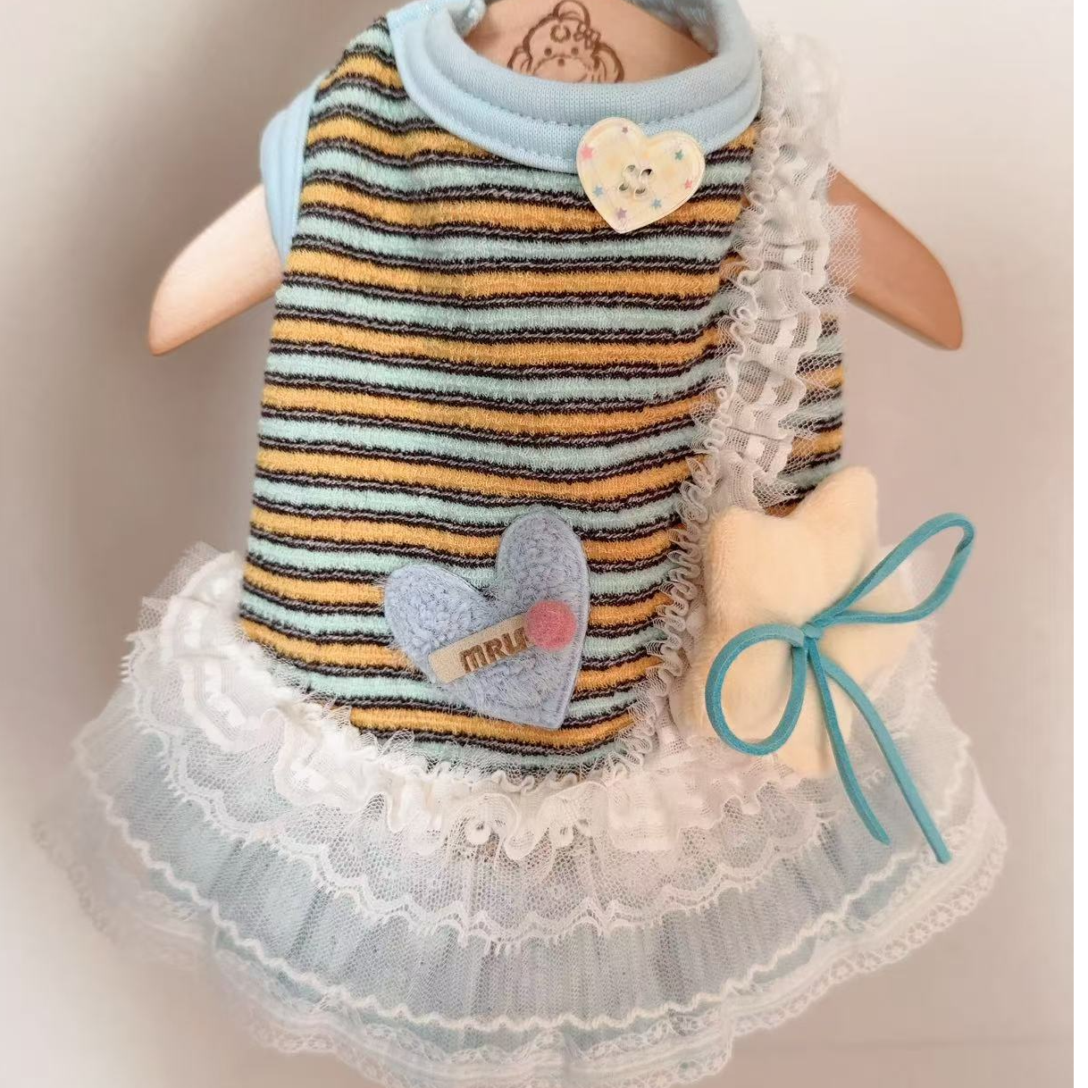 可爱宠物冬加厚爱心泡泡小裙裙