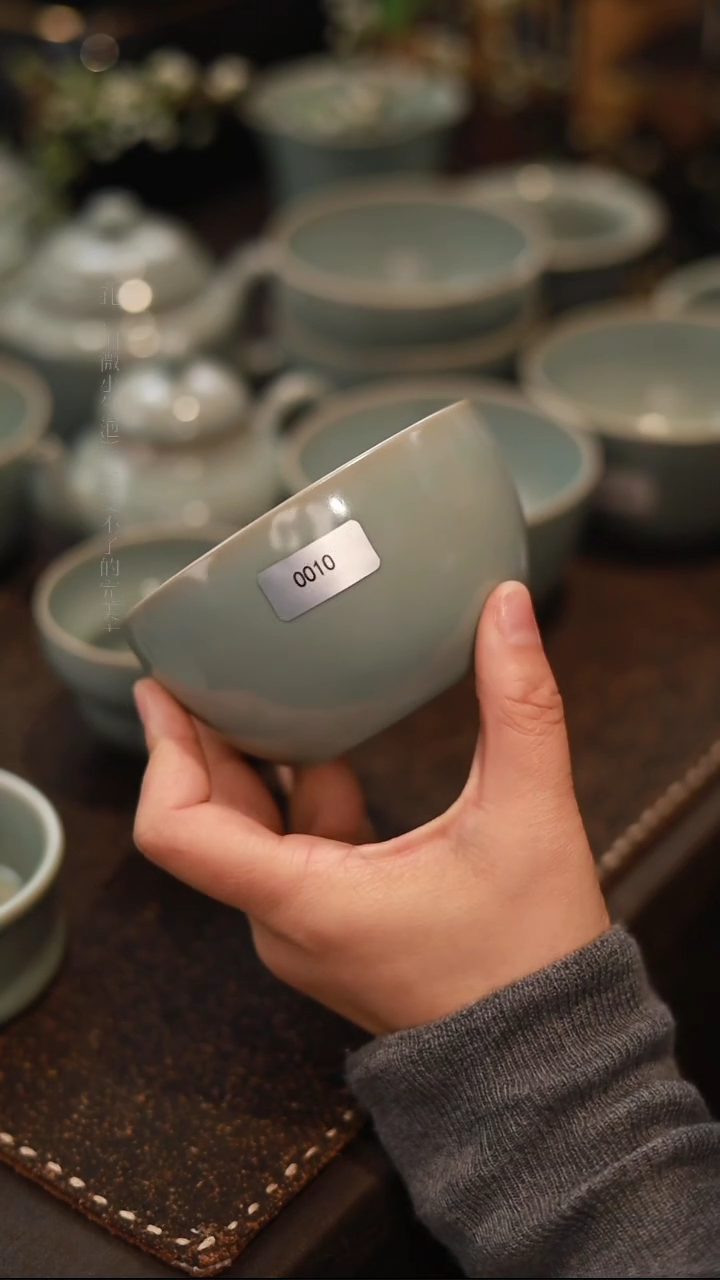 【闪购商品】杯0010一级品柴烧天青仿古缸杯